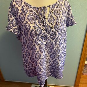 Liz Claiborne Lavender top size XL